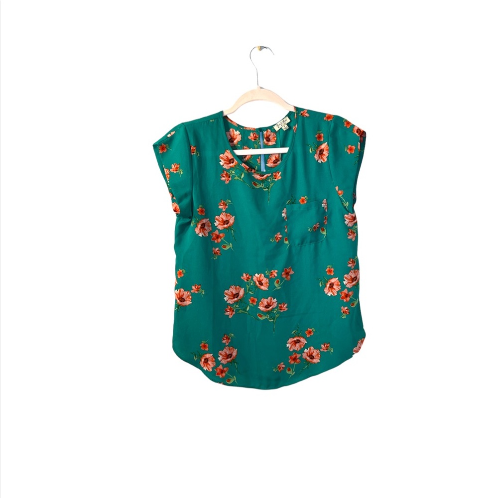 Green Floral Blouse